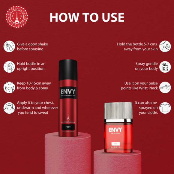 ENVY Gift Pack Fiery Deo & Perfume -170ml - Image 2