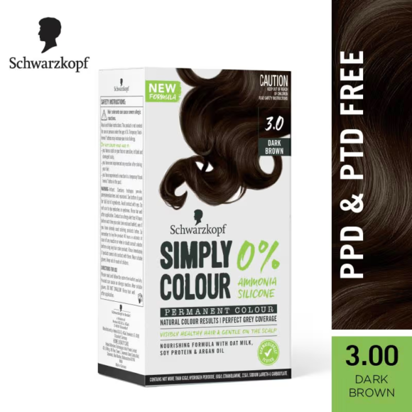 Schwarzkopf Simply Hair Color - 3.00 Dark Brown