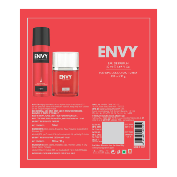 ENVY Gift Pack Fiery Deo & Perfume -170ml - Image 4