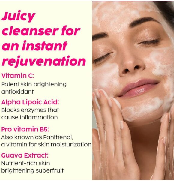 Plix Guava Glow Juicy Cleanser For Skin Brightening With Vitamin C - Image 3