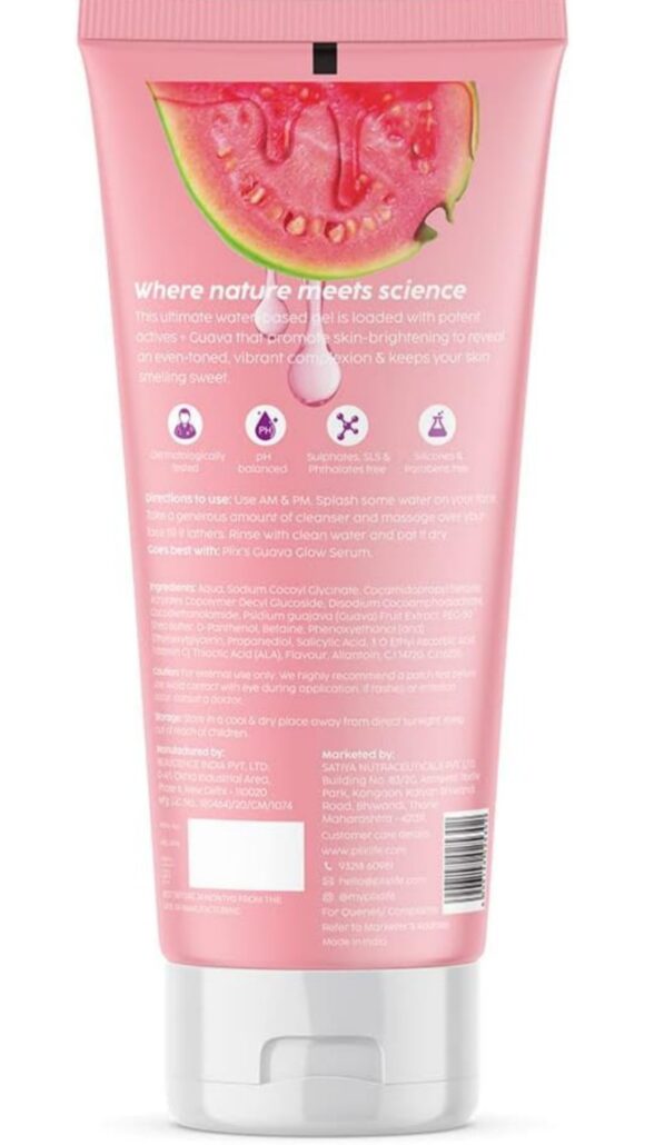 Plix Guava Glow Juicy Cleanser For Skin Brightening With Vitamin C - Image 2