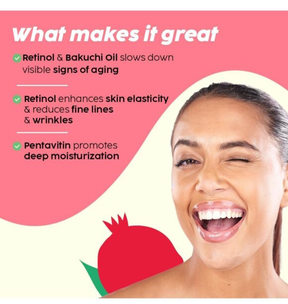 Pomegranate Youth Renewal Dewy Serum With Retinol For Anti Ageing - Image 3