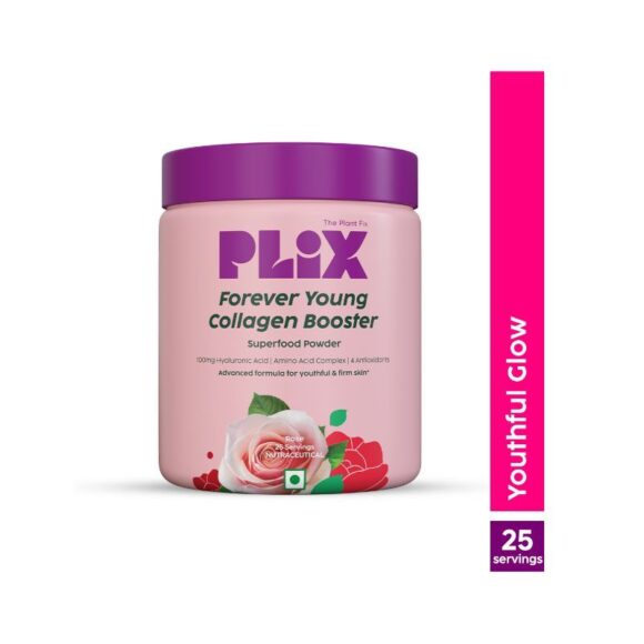 Plix Plant-Based Collagen Builder, Advanced Anti-Ageing Formula - Rose (Pack of1 )