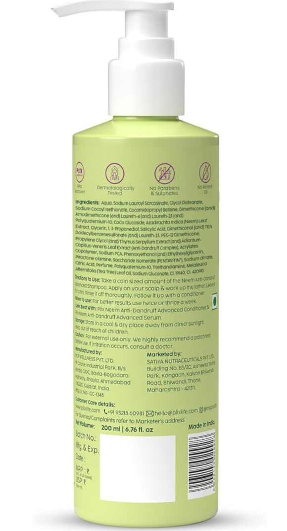 PLIX - THE PLANT FIX Neem Anti-Dandruff Advanced Shampoo | - Image 2