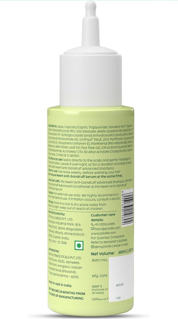 PLIX - THE PLANT FIX | Neem Anti-Dandruff Advanced Lotion | Reduce Dandruff, Itching & Irritation | With Dandelix Pro & Ichthyol PALE | Paraben & Sulphate Free  - Image 2