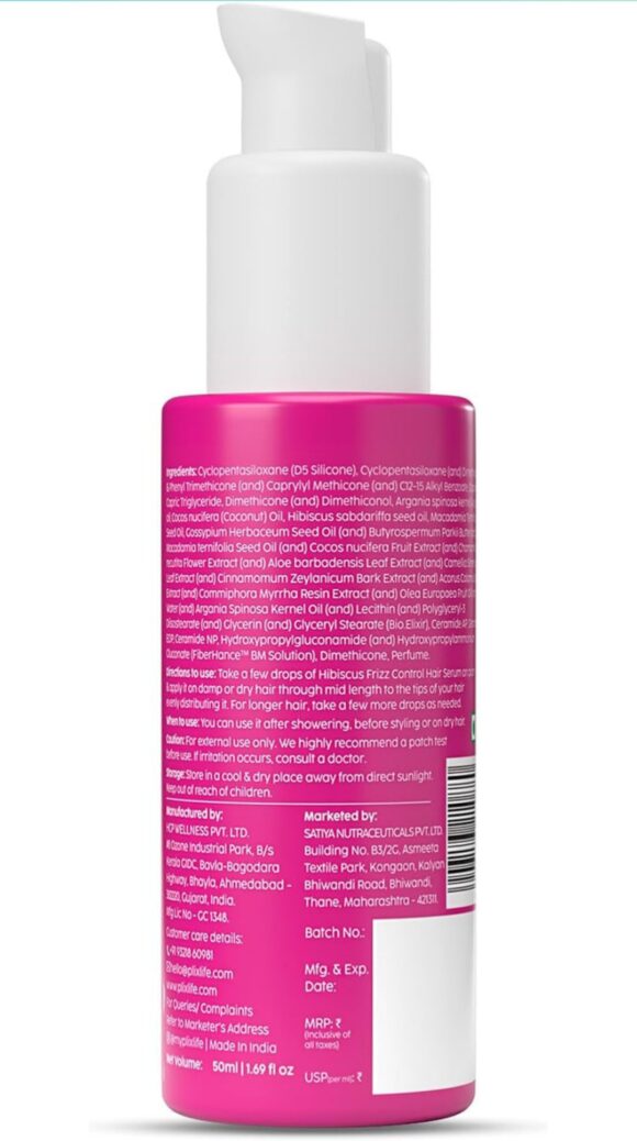 PLIX - THE PLANT FIX Hibiscus Frizz Control Hair Serum | Protects & Smoothes, Dry, Flyaway & Frizzy Hair, With 13 Nourishing Oils | 3x Strength with Fiberhance - Image 2