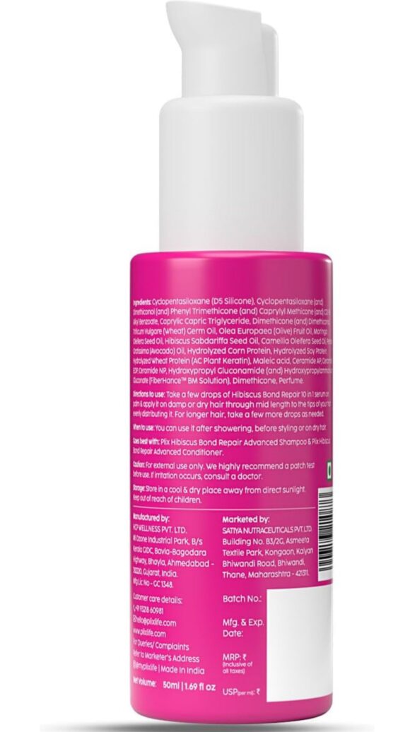 PLIX - THE PLANT FIX Hibiscus Bond Repair 10-in-1 Hair Serum | FiberHance™ | Repairs Damage Hair | Strengthens Keratin Structure | Provides 3X strengthening - Image 2